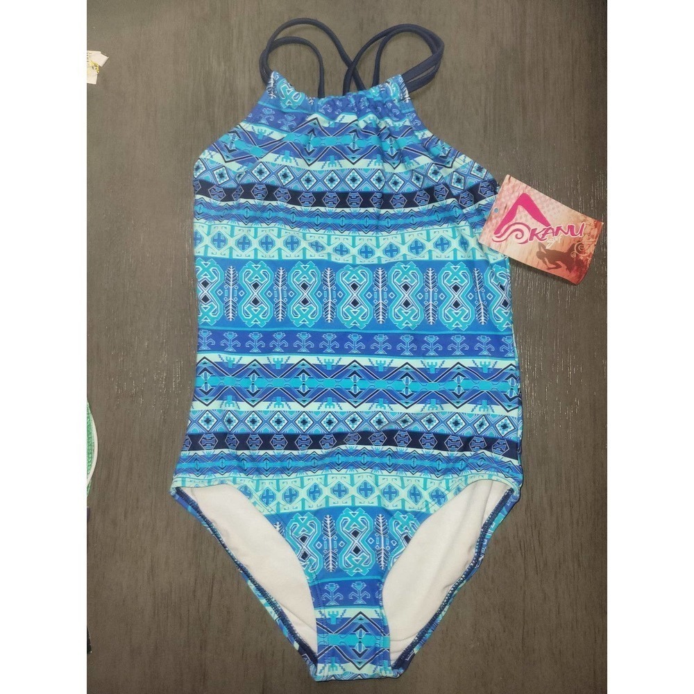 NWT Girls one piece blue swimsuit size 12 Kanu surf